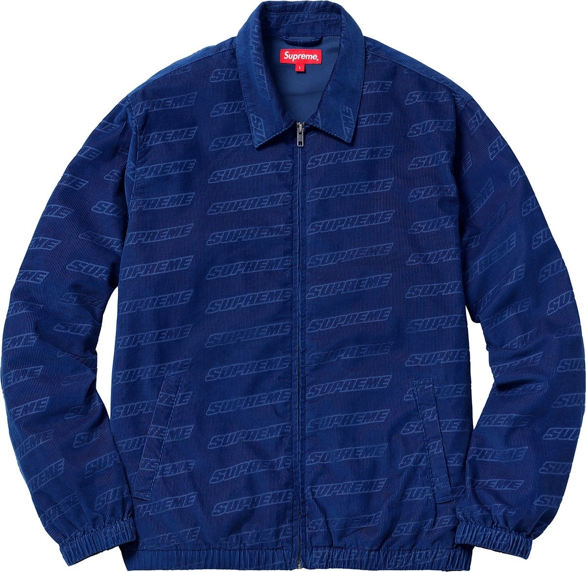 Debossed Logo Corduroy Jacket view 3